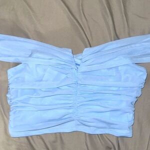 Blue crop top